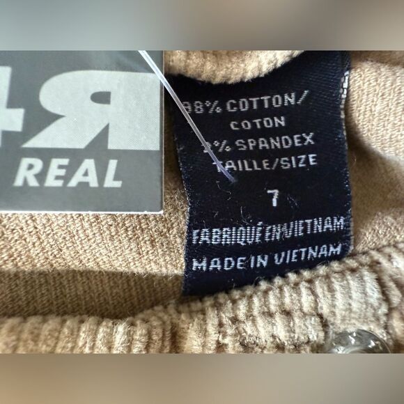 Rave For Real Stretch Cord Skirt Brown Size 7 NWT - Picture 6 of 8